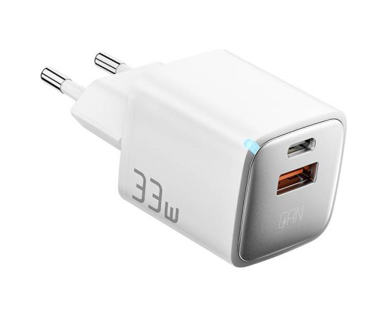 Charger USB-A+USB-C 33W Essager GaN (white)