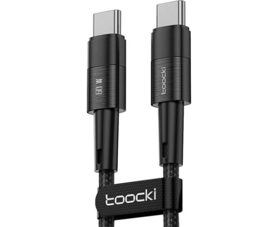 Cable USB-C to USB-C Toocki TXCTT2-YS03, 1m, FC 60W (black)