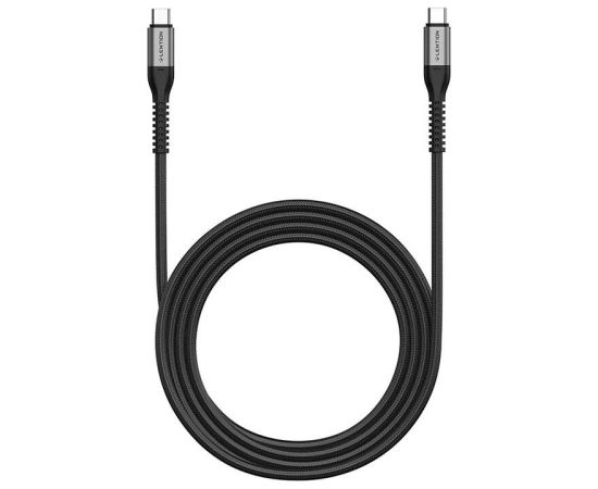 USB-C to USB-C Fast charging cable Lention CB-CCT 60W, 5A/20V, 480Mbps, 2m (black)