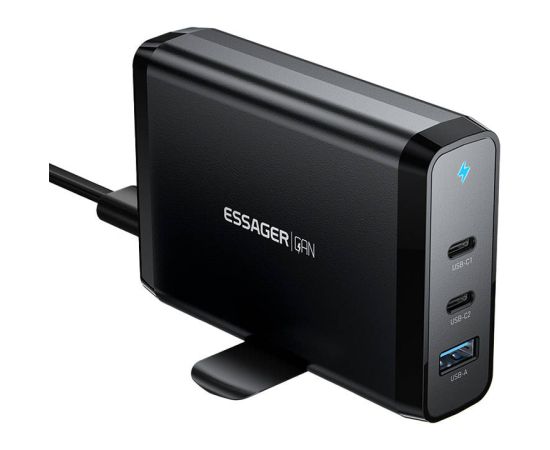 Desktop Charger 2xUSB-C 1xUSB-A 140W Essager GaN (black)