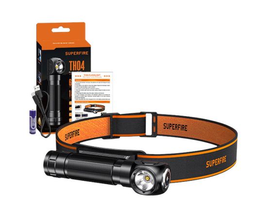 2-in-1 Headlamp Superfire TH04, 600lm, USB-C