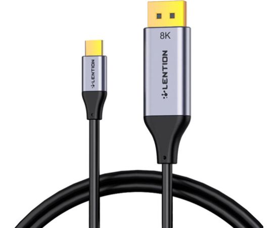 Lention CU808D USB-C to DisplayPort cable, 8K60Hz, 1.7m (black)