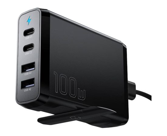 Desktop Charger 2xUSB-C 2xUSB-A 100W Essager GaN (black)