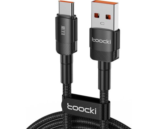 Cable USB-A to USB-C Toocki TXCT-HY01, 1m, FC 100W (black)