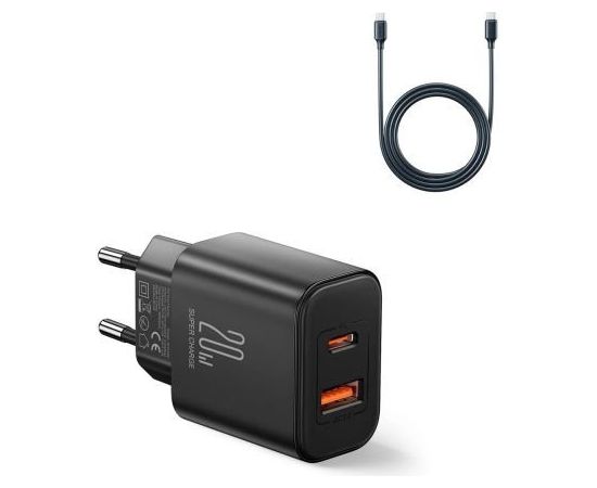 Joyroom JR-TCF05 USB-A Зарядное устройство USB-C 20W + Kабель USB-C 1m