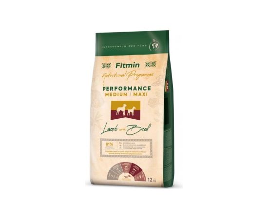 FITMIN Medium Maxi Performance Lamb with beef - dry dog food - 12kg