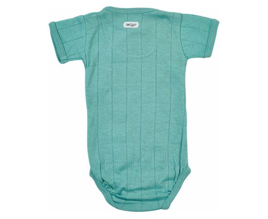 Lodger Romper Solid kokvilnas bodijs ar īsām piedurknēm, Duty turquoise, 68cm - RFS 081_68