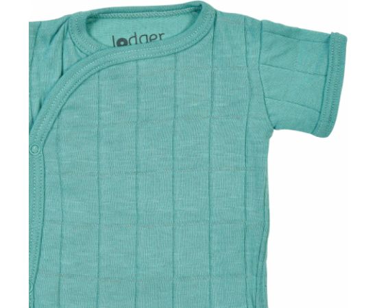 Lodger Romper Solid kokvilnas bodijs ar īsām piedurknēm, Duty turquoise, 68cm - RFS 081_68