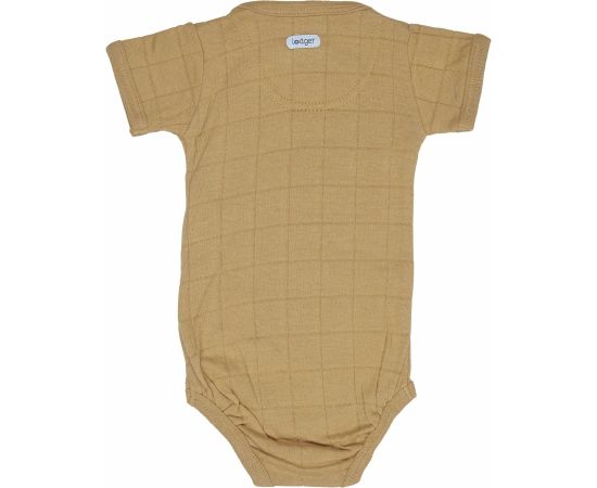 Lodger Romper Solid kokvilnas bodijs ar īsām piedurknēm, Honey, 74 cm - RFS 076_74