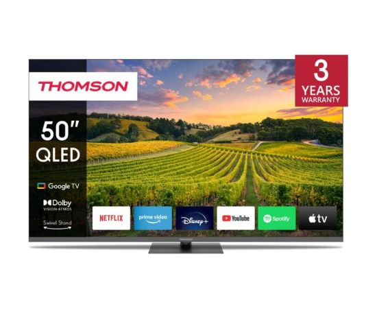 TV Set THOMSON 50" 4K Smart QLED 3840x2160 Bluetooth Google TV 50QG5C14