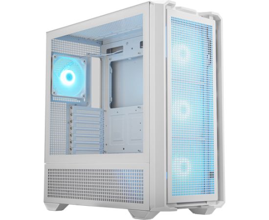 COUGAR | MX600 White | PC Case | Mid Tower / Mesh Front Panel / 3 x 140mm + 1 x 120mm Fans / Transparent Left Panel