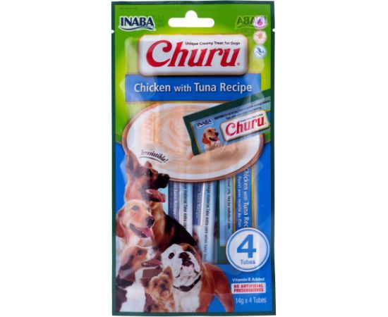 INABA Churu Chicken with tuna - dog treat - 4x14 g