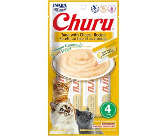 INABA Churu Tuna with cheese Recipe  - cat treats - 4x14 g