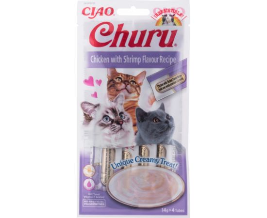 INABA Churu Chicken with prawns - cat treats - 4x14 g