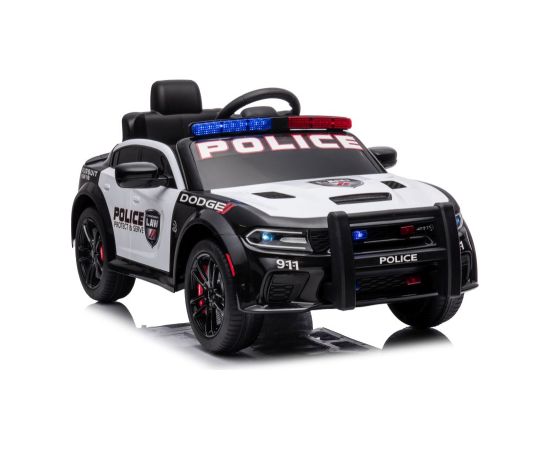 Lean Cars ﻿Battery-powered car Dodge Charger Police White and Black