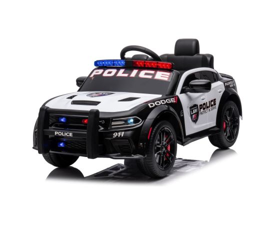 Lean Cars ﻿Battery-powered car Dodge Charger Police White and Black