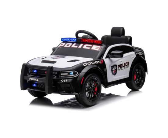 Lean Cars ﻿Battery-powered car Dodge Charger Police White and Black