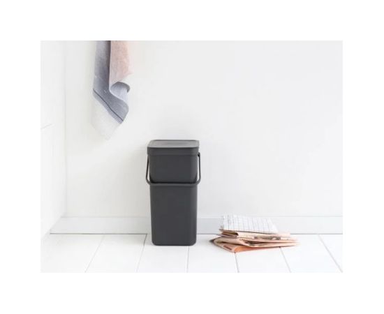 BRABANTIA atkritumu tvertne Sort &amp; Go, 16 l, grey - 109966