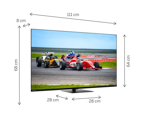 TV Set THOMSON 50" 4K Smart QLED 3840x2160 Wireless LAN Bluetooth Google TV Black 50QG7C14