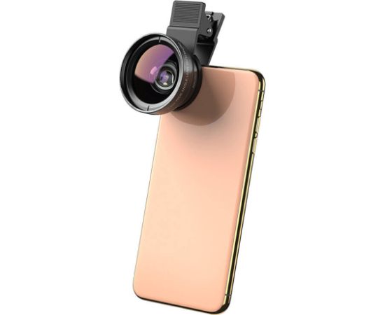 Mobile lens APEXEL APL-0.45XWM 0.45x wide angle+12.5x macro lens (black)