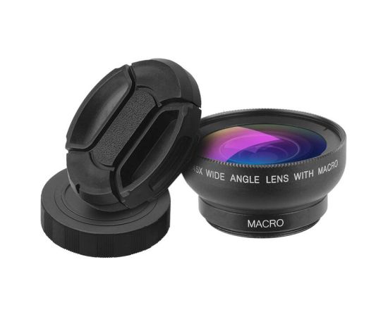 Mobile lens APEXEL APL-0.45XWM 0.45x wide angle+12.5x macro lens (black)