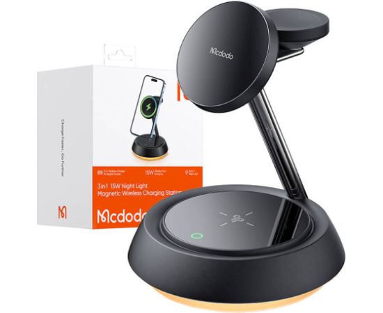 Mcdodo CH-4952 3-in-1 15W wireless charger (phone/TWS/Apple watch) black