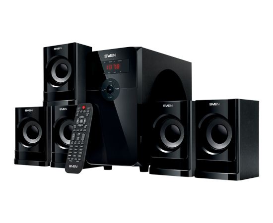 Speakers SVEN HT-201, black (80W, Bluetooth, FM, USB/SD, Display, RC unit)