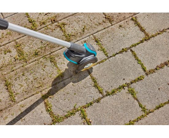 GARDENA EasyWeed 1800/18V P4A cordless joint brush, weed remover (grey/turquoise, Li-Ion battery 2.0Ah P4A, POWER FOR ALL ALLIANCE)