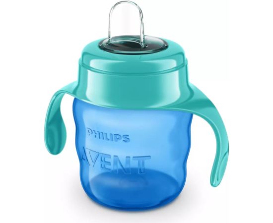 Philips Avent Easy Sip mācību krūzīte ar rokturiem,  6M+, 200ml, silikona snīpis, zaļa - SCF551/05