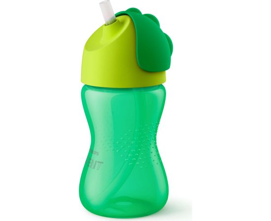 Philips Avent Krūzīte ar elastīgu salmiņu, 300 ml, 12M+, zaļa - SCF798/01