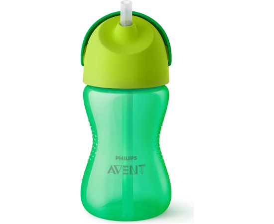 Philips Avent Krūzīte ar elastīgu salmiņu, 300 ml, 12M+, zaļa - SCF798/01