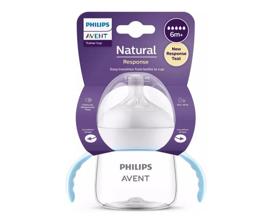 Philips Avent Natural Response mācību krūzīte 150 ml, vidējas plūsmas knupītis 6m+ - SCF263/61