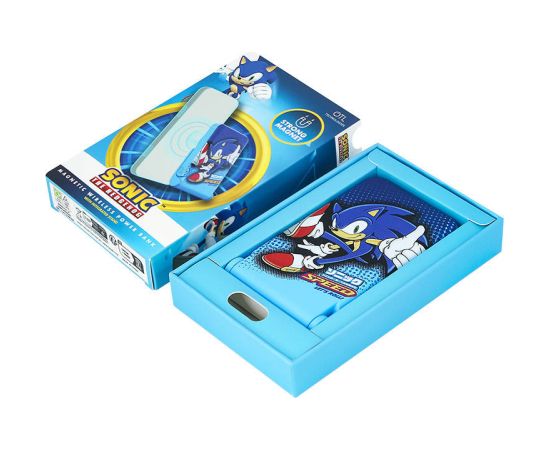 Magnetic powerbank OTL 5000 mAh, USB-C 15W, Sonic The Hedgehoh with stand (blue)