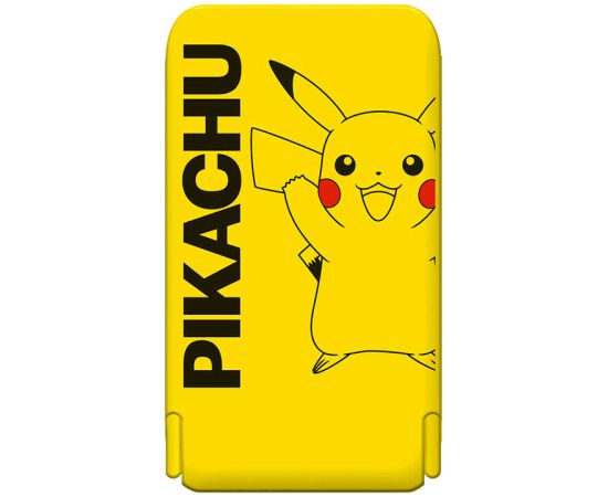 Magnetic powerbank OTL 5000 mAh, USB-C 15W, Pokemon Pikatchu with stand (yellow)