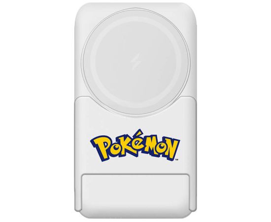 Magnetic powerbank OTL 5000 mAh, USB-C 15W, Pokemon Pokeball with stand (red-white)