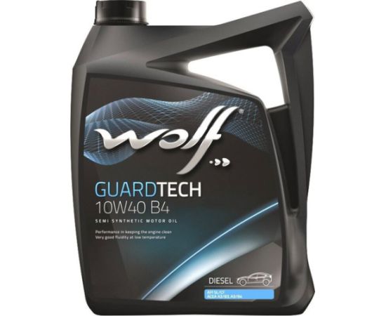 WOLF GUARDTECH 10W40 B4 4L SL/CF A3/B4 MB229.1 505.00 Pussintētiskā eļļa