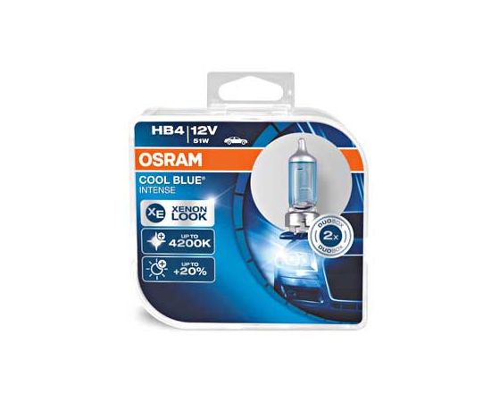 Osram HB4 (9006) Cool Blue Intense 4300K (+20%), 12V Replaced by 9006CBN-HCB Spuldžu komplekts