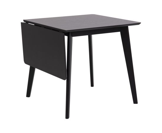 Dining table ROXBY, 80/120x80xH76cm, black