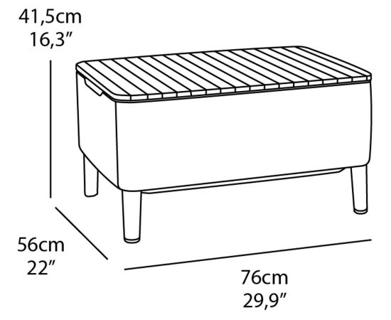 Keter Садовая мебель Salemo Balcony Set коричневая