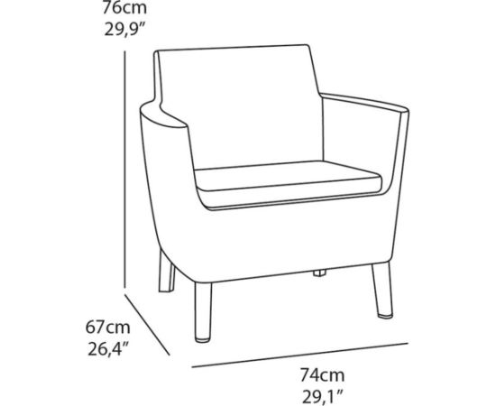 Keter Садовая мебель Salemo Balcony Set коричневая