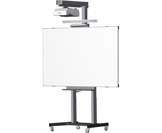 Mobile motorized 100 inch projection white board system for Epson interactive short throw projectors