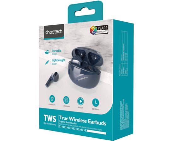 TWS Earphones Choetech BH-T24 (dark blue)