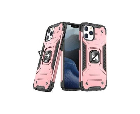 Wozinsky Apple  iPhone 13 rose Ring Armor Case Kickstand Tough Rugged Cover Pink