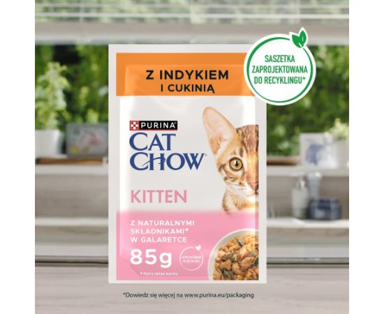 PURINA Cat Chow Kitten Turkey and Zucchini - wet cat food - 4 x 85g