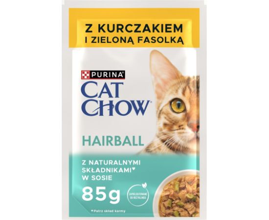 PURINA Cat Chow Hairball Chicken and Beans - wet cat food - 4 x 85g