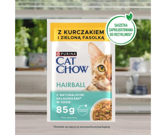 PURINA Cat Chow Hairball Chicken and Beans - wet cat food - 4 x 85g