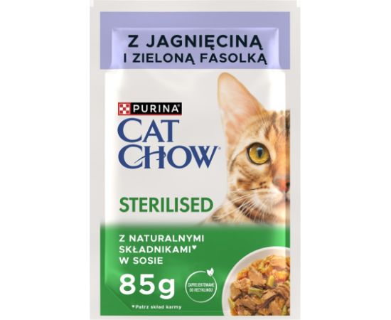 PURINA Cat Chow Sterilised Lamb and Beans - wet cat food - 4 x 85g