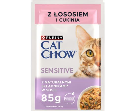 PURINA Cat Chow Sensitive Salmon and Zucchini - wet cat food - 4 x 85g