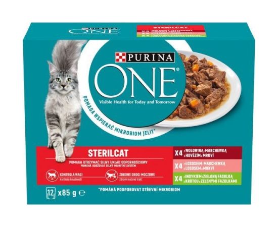 PURINA One Sterilcat mix flavours - wet cat food - 12 x 85g