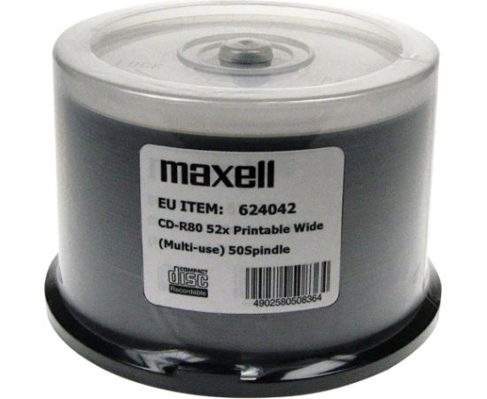 MAXELL CD-R 700MB 52x80 min, spindel, płyta do nadruku